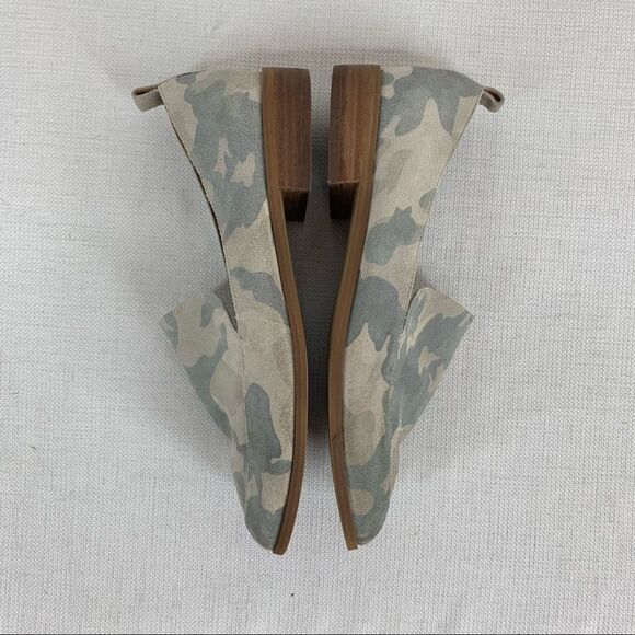Susina size 8 Gray Suede Camo Camouflage Kellen Almond Toe Loafer - Picture 4 of 14